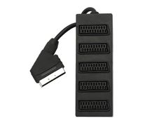 New 5 Way Port SCART Splitter AV Audio Video Euro Digital Adapter #1021