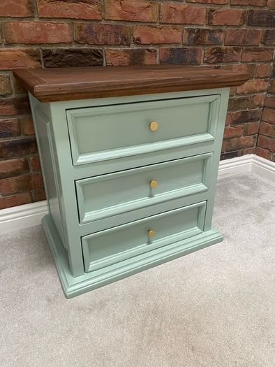 Solid Mexican pine bedside locker / table