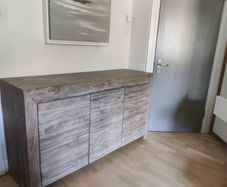 New price. Stunning, sustainably sourced, teak credenza