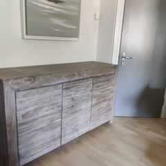 Stunning, sustainably sourced, teak credenza