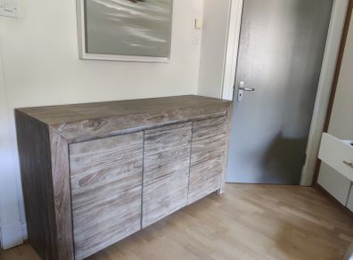 Stunning, sustainably sourced, teak credenza