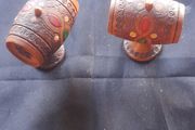 2 Beautiful Decorative Miniature Wooden Barrel Ornaments, Postage Available,
