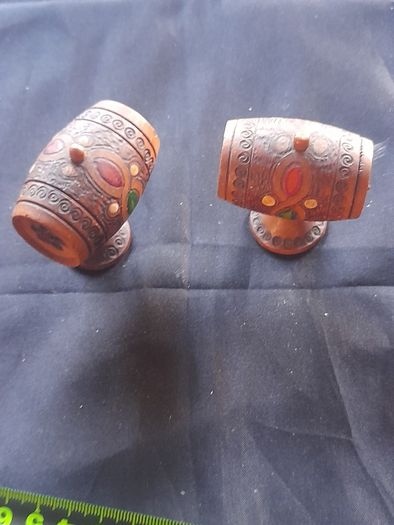 2 Beautiful Decorative Miniature Wooden Barrel Ornaments, Postage Available,