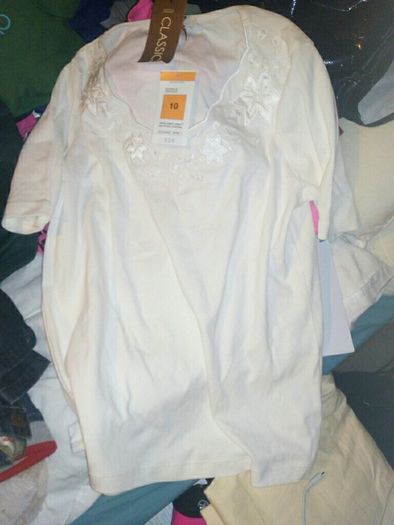 BNWT Ivory/cream size 10 M&S Top