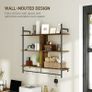 Three-Tier Floating Shelf - Brown/Black Image 2