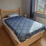 4 foot bed 6'6" long with mattress and slat headboard Image 2