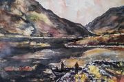 Connemara fishing watercolour