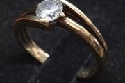 Vintage 9ct Gold Solitaire Ring Fully Hallmarked Dublin Size 51.5