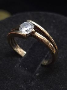 Vintage 9ct Gold Solitaire Ring Fully Hallmarked Dublin Size 51.5