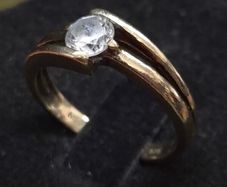 Vintage 9ct Gold Solitaire Ring Fully Hallmarked Dublin Size 51.5