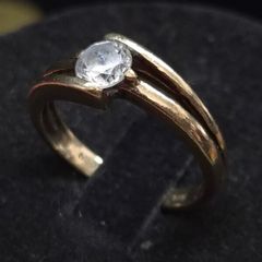 Vintage 9ct Gold Solitaire Ring Fully Hallmarked Dublin Size 51.5