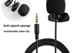 Mini Omnidirectional Metal Lavalier Microphone 3.5mm Wired Tie Clip Mic Adapter