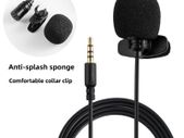 Mini Omnidirectional Metal Lavalier Microphone 3.5mm Wired Tie Clip Mic Adapter