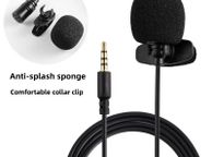 main image for ad Mini Omnidirectional Metal Lavalier Microphone 3.5mm Wired Tie Clip Mic Adapter