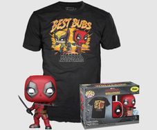 Funko Pop Culture! Deadpool with dual swords (Metallic) with Large T-shirt