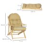 Accent chair, Recliner, Adjustable backrest, Beech wood frame, up to 120 kg, Brown Image 3
