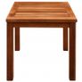 Sun Lounger with Table Solid Acacia Wood and Textilene Image 3