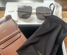 Celine Triomphe Rhinestone Goldware Sunglasses NWT