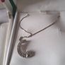 ladies silver chain and pendant Image 6