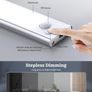 Demkia Under Cabinet Kitchen Lights LED, Motion Sensor Lights Indoor, 6500K Rechargeable Battery Operated Wardrobe Light, Wireless Magnetic USB Powered Strip Stick on Light for Shelf Stairs Counter [Energy Class G] Image 3