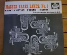 Massed Brass Bands No 1 Fairey Aviation Fodens Morris Motors 7 inch EP on Decca DFE 6614
