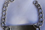 Antique Men's Excellent Quality Hallmarked Sterling Silver Identity Bracelet L 7,5" - 17,99g