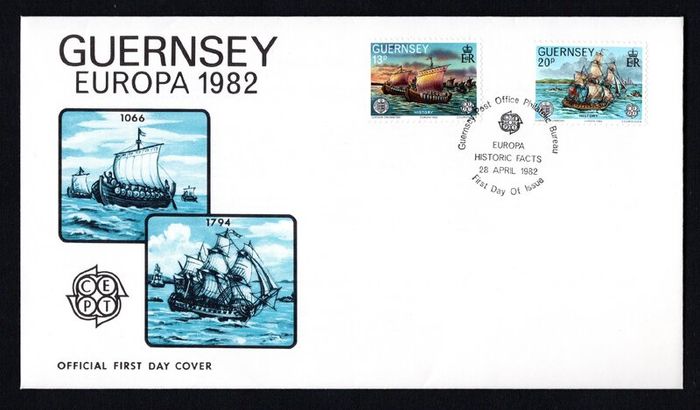 1982 Guernsey Europa Commemorative Stamps First Day Cover (FDC)