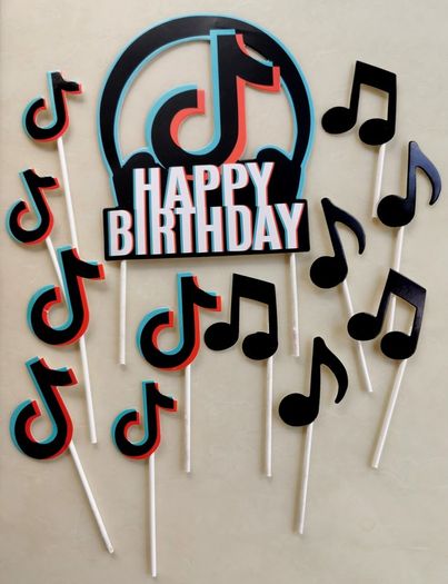 Birthday cake toppers - TIK TOK