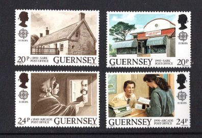 1990 Guernsey Europa: Post Office Buildings Commemorative Stamps Mint Never Hinged (MNH)