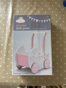 Wooden Dolls Pram