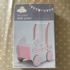 Wooden Dolls Pram