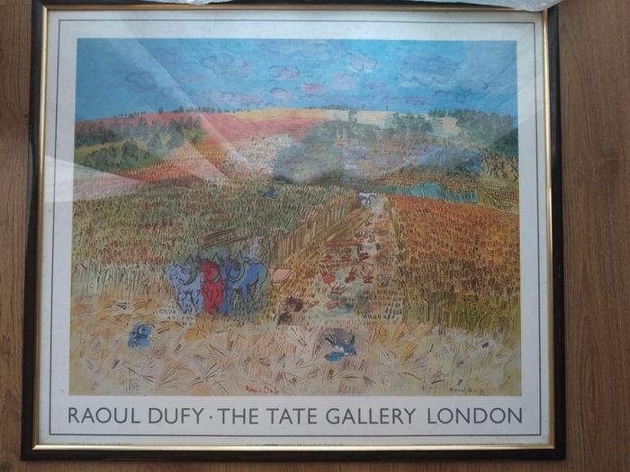 Vintage 1984 Raoul Dufy Tate Gallery Exhibition Poster - "The Harvest" (Framed)