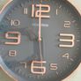 Grey and rose gold/copper wall clock 30cm Image 2
