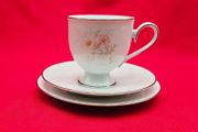 Noritake Ireland Anticipation Tea Cup Trio Set , sugar bowl, creamer cake plate