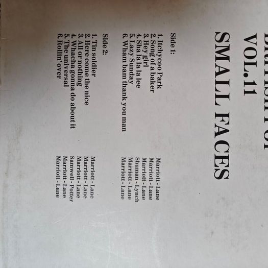 Small Faces,  History of British Pop, Dutch Compilation from 1975