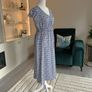 Ladies Blue & White Floral Dress with Flutter Sleeves from Encuentro Image 6