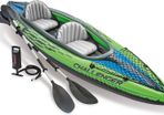 FREE EXPRESS SHIPPING Challenger Kayak, 2 Man Inflatable Canoe with Aluminum Oars and Hand Pump 351 x 76 x 38cm