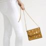 ZARA Crossbody Bag Yellow Crocodile Embossed Bugs Magnetic Pocket! Image 6