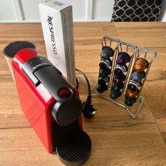 Coffee machine Nespresso + Capsules holder + Capsules + Descaling sachet