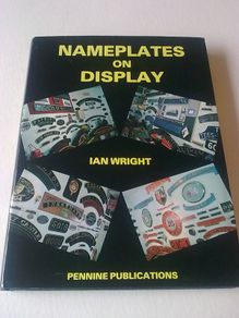 Nameplates on display Railway history memorabilia Signed
