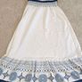 Blue & White Mediterranean Tile Print Maxi Dress Image 3