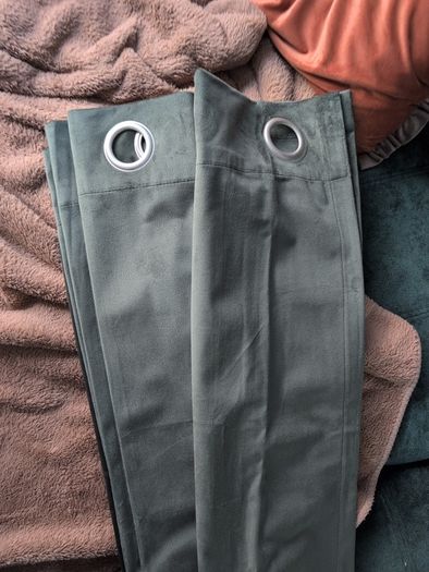 Velvet Green Matt Vermont Curtains