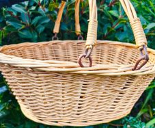 wicker shopping basket