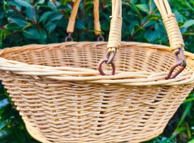 wicker shopping basket