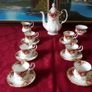 15 Piece Royal Albert Old Country Roses Bone China Gold Gilt Coffee Set For 6 Person Setting Made In England Image 2