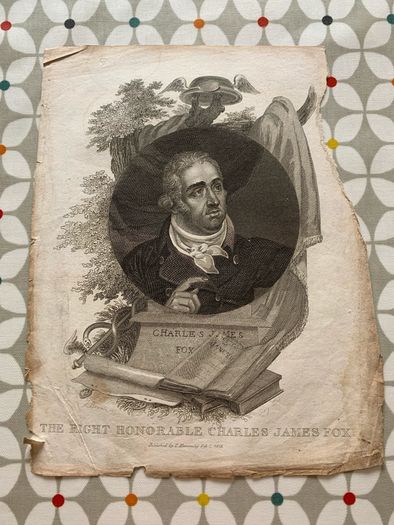 Antique Print Charles James Fox