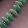 Vintage Tire Shape Jade Beads Necklace 24inches Image 9