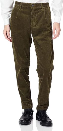 HUGO BOSS Men's Schino-Shyne Corduroy Trousers, 50477744, Brown 29W / 32L