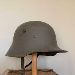 Original WW1 German Stahlhelm, Finnish Contract, SE (Sachsische Emaillier) Militaria