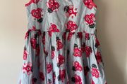 Marks &amp; Spencer blue pink and white ladybird dress